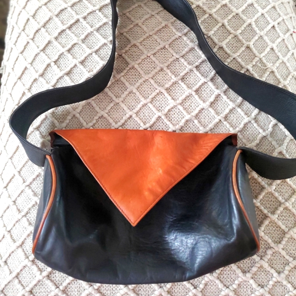 80s vintage saddle bag leather